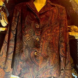 Harve’ Benard Paisley Vintage Blazer Sz L